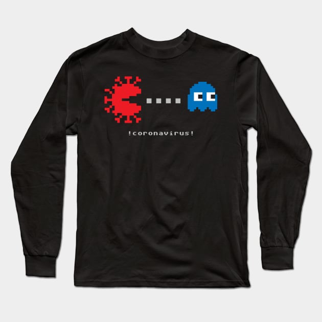 Virus Pac Man Long Sleeve T-Shirt by Sauher